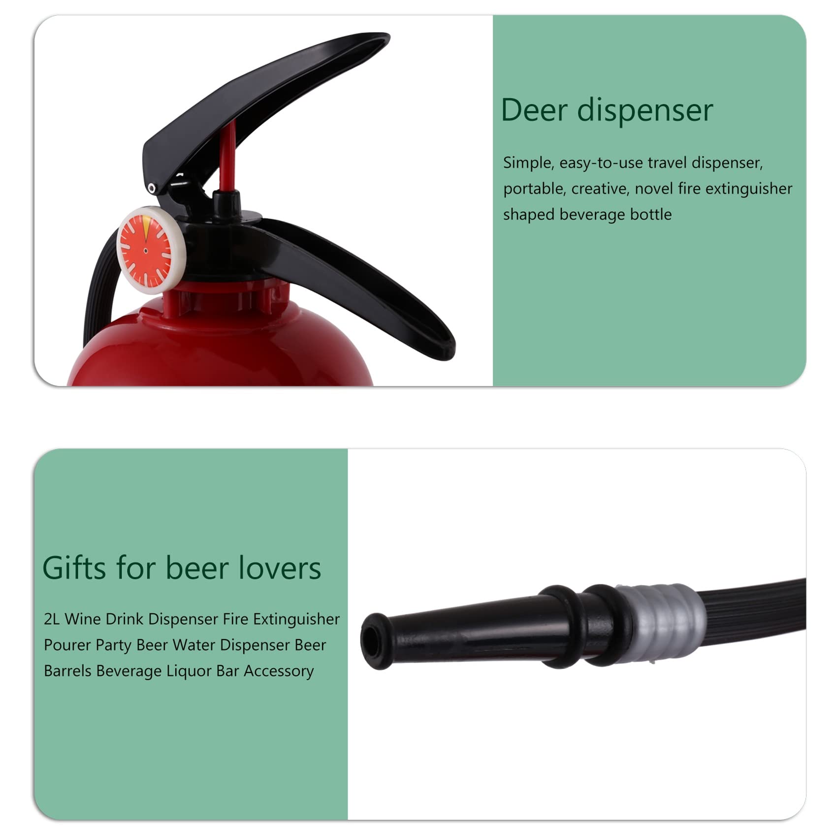 2L Vin Boisson Distributeur Extincteur Verseur FêTe BièRe Eau Distributeur Barils de BièRe Boisson Alcool Bar Accessoire