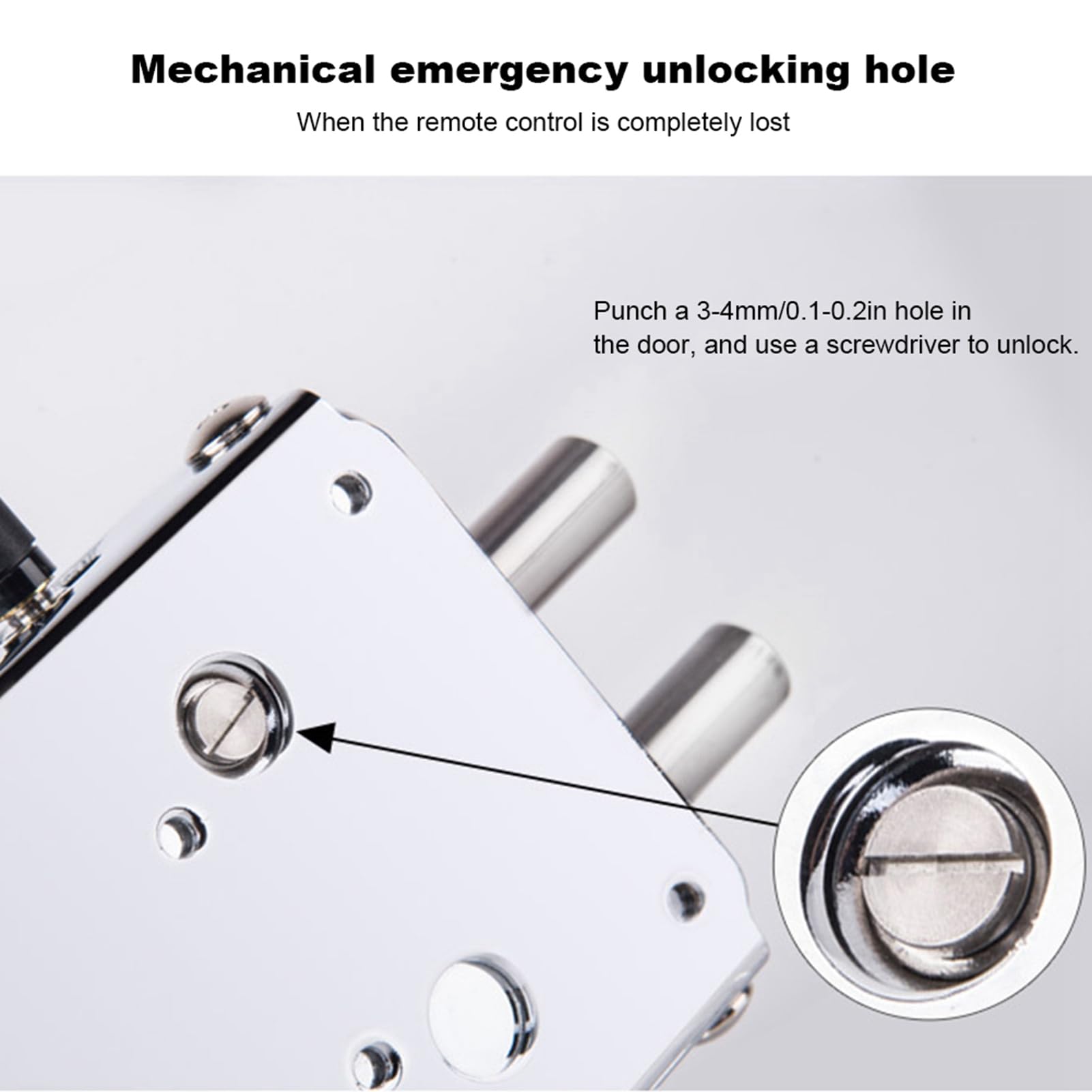 Hidyliu Kit de Control Remoto con Cerradura de Puerta Bluetooth, Diseño Oculto, Antirrobo para el Hogar, Hotel, Apartamentos, Acero Inoxidable Duradero, 4 Mandos a Distancia