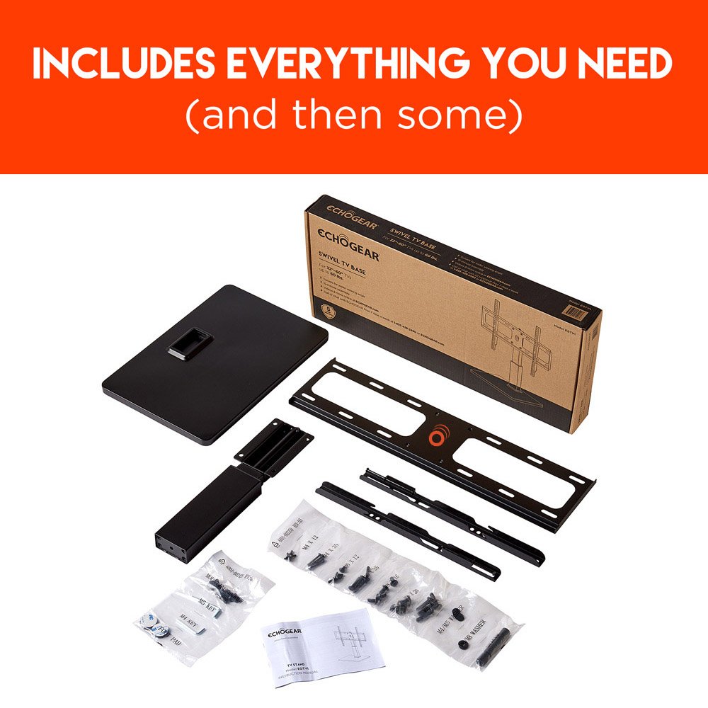 Amazon | ECHOGEARユニバーサルテレビスイベルスタンド 32インチ～60  