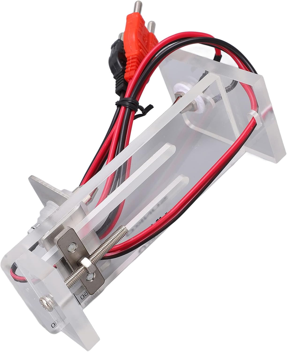Battery Holder Clip, Acrylic 4 Wire Tester Rack, Adjustable 85mm for AA AAA 26650 - Durable Transparent Case, Easy Carrying, Versatile Battery Testing