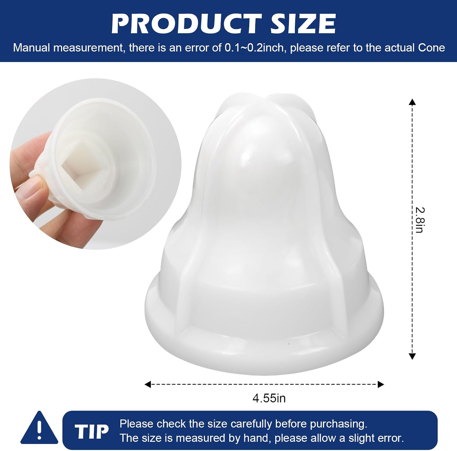 Lemon/Lime Extracting Bulb replacement for Sunkist No. 8 Commercial citrus juicer Replace #02AR - Commercial lemon squeezers, White Sunkist juicer reamer cone Replacement Parts