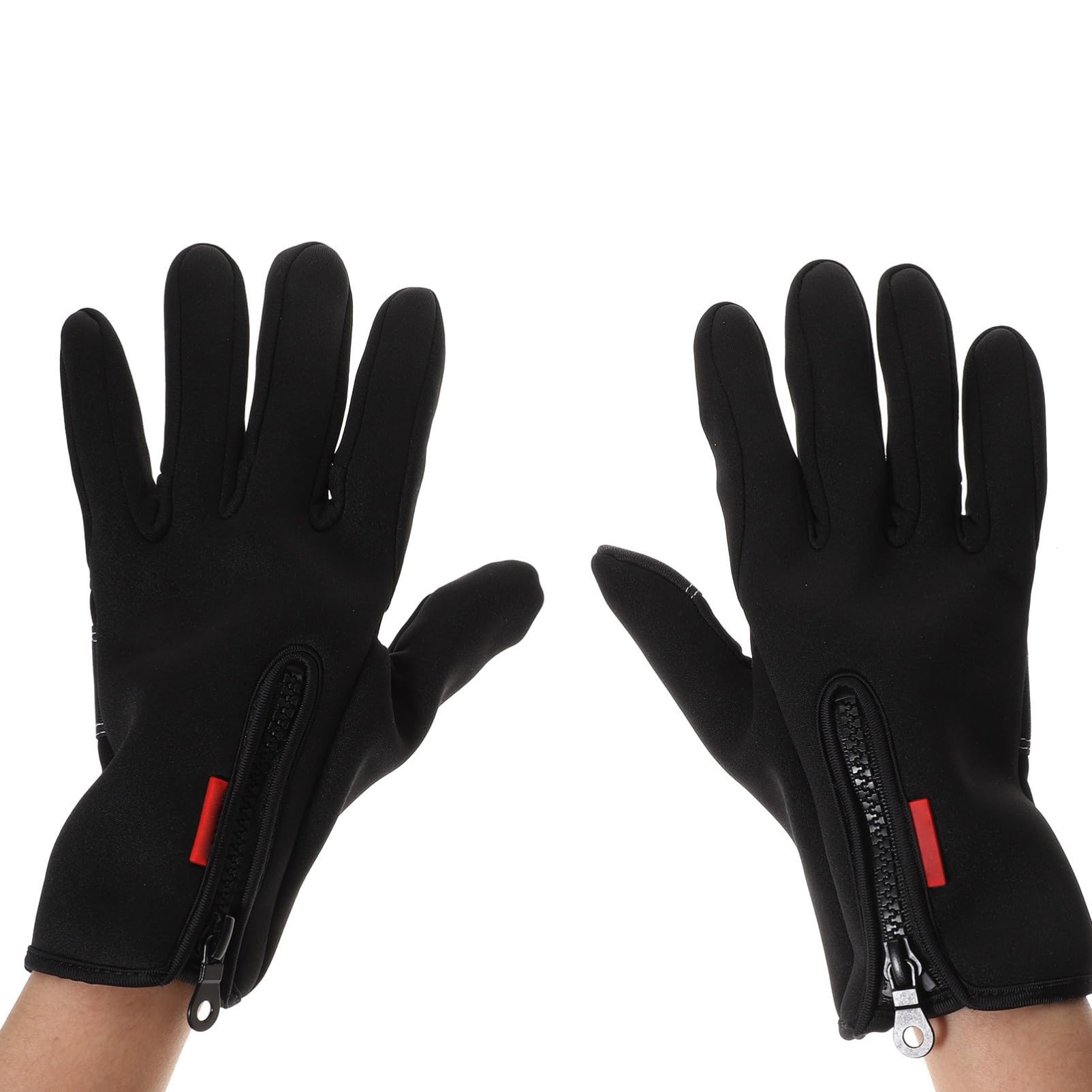 ibasenice Guantes Dedo Escalada Protector Camuflaje Slip Cortar Largo Lana guantillas Gimnasio Gloves Fishing Impermeable Antideslizante Guante de Pesca de Invierno Forro Polar Black