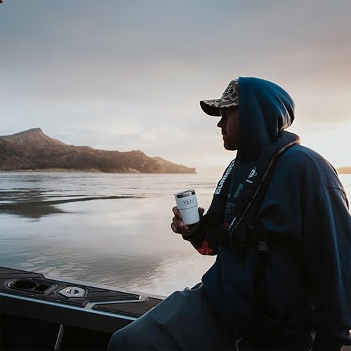 Miniatura 4 de YETI Rambler - Taza apilable de acero inoxidable con tapa MagSlider, 8 onzas, color negro