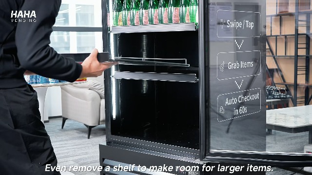 Image of Smart Combo Vending Machine for Business with AI Technology Vending Machine for Sale, Card Reader & App Control Refrigerated Commercial US-360