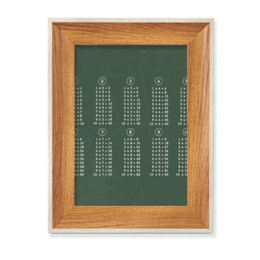 Table de multiplication en bois sous forme de cadre photo de bureau pour enfant