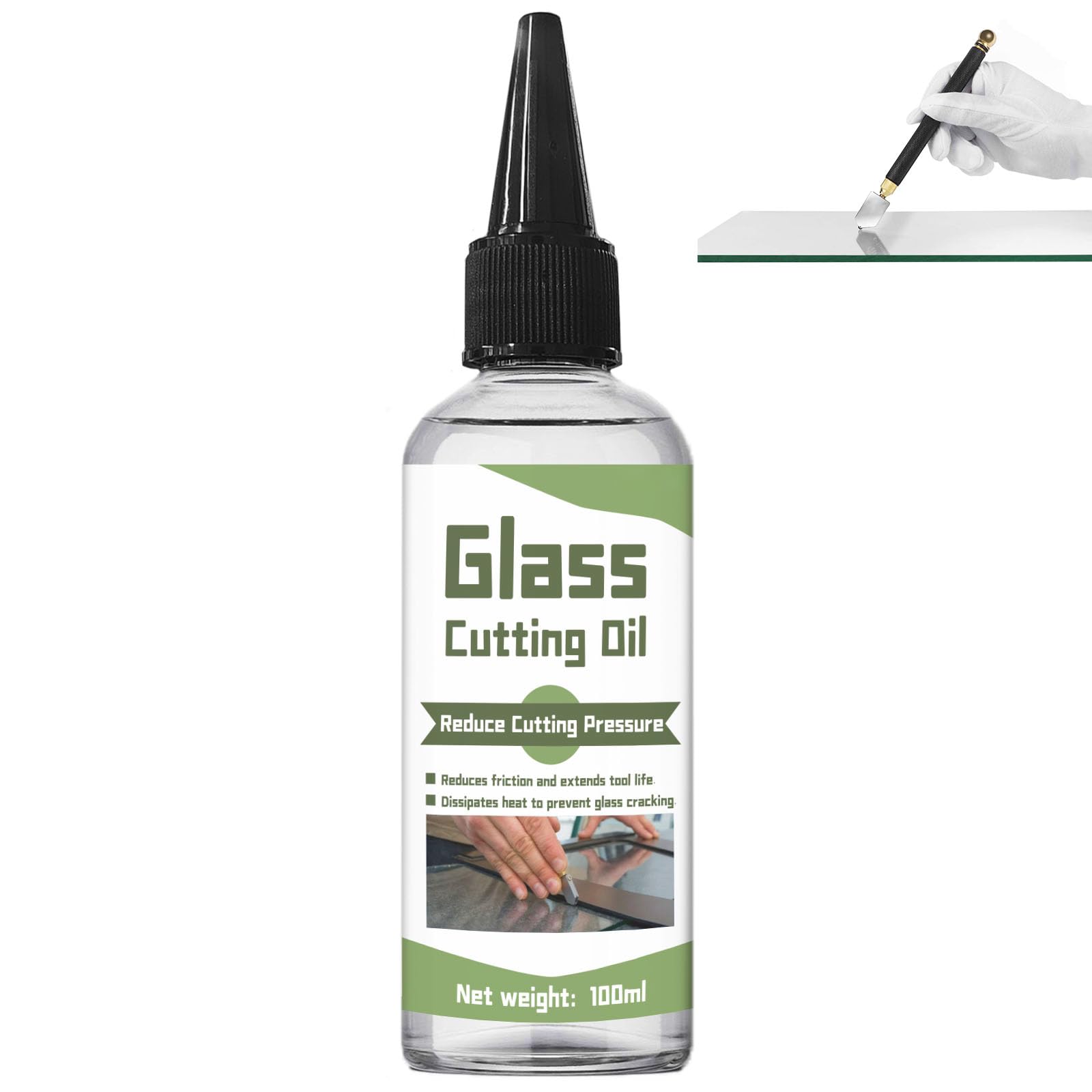 WAN2TLK 100ml Glass Cutting Oil Suitable for All Glass Cutting Tools, Excellent Lubrication & Tool Protection