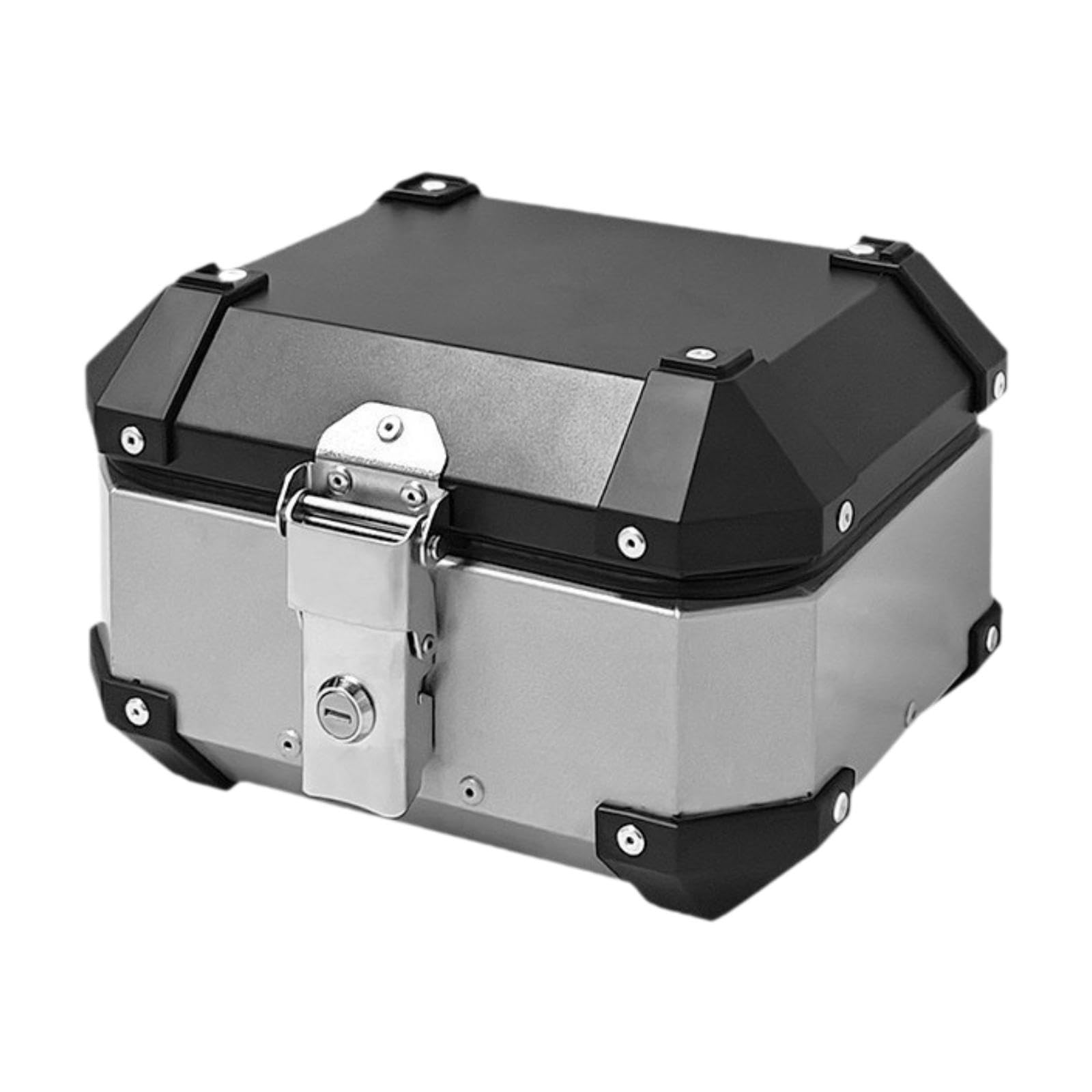 Baúl de Motocicleta Maleta Impermeable Capacidad 10L Instalación Rápida Antirrobo Adecuado para Transporte Diario Viajes Scooters, Plata