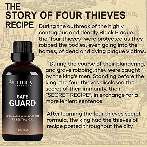 Image of Immunity Essential Oil Blend for Health Shield Aromatherapy with Clove Cinnamon Lemon Rosemary & Eucalyptus Oil - Thieves and Robbers Safeguard Oil - Immune Support Blend - Diffuse or Apply