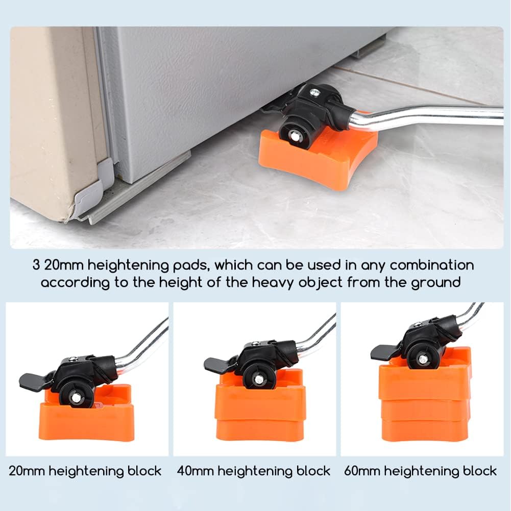 Furniture Movers with 4 Wheels, 9 Set Furniture Lifter Tool Furniture Dolly Appliance Roller Sliders for Sofa, Fridge, Cabinet, 360° Rotatable(Black)