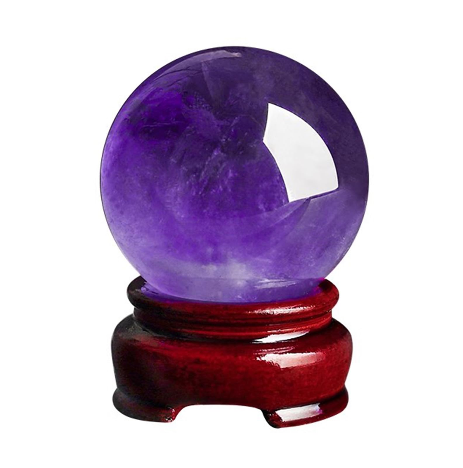 DPURPIWADY Quartz Amethyst Ball,Crystal Gemstone Sphere with Stand,Home Decoration Fengshui Divination for Art Decor,30mm