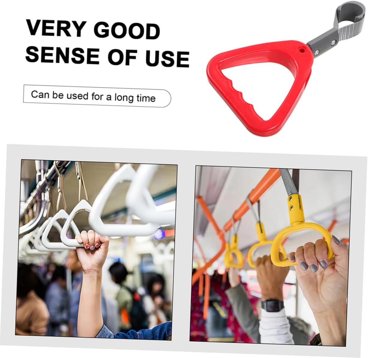 2PCS Adjustable Red Bus Handle Grip for Subway Train Portable Vehicle Safety Assist Strap Elderly Support Hand Grip Car Standing Assist