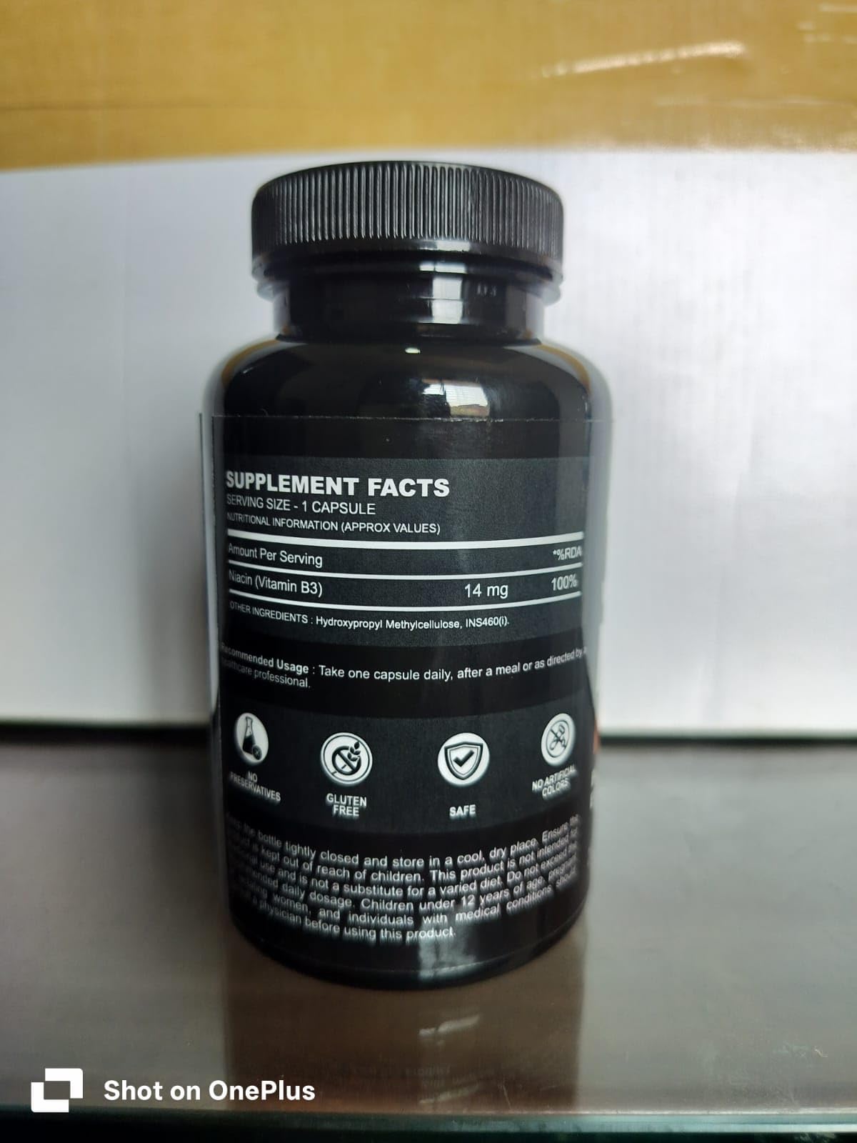 Vitamin B3 (Niacin) | Daily Wellness Support | 120 Capsules | WHO-GMP, HACCP, ISO & FSSAI Certified — Amazon image 2