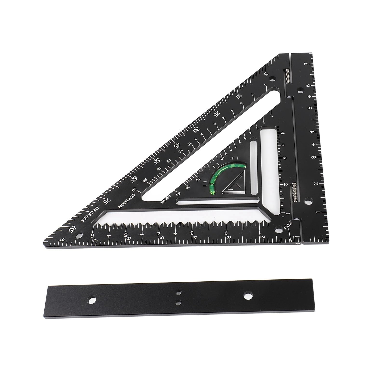 Professionelles Winkelmaß für Zimmerleute, hochpräzises Dreiecklineal aus Aluminiumlegierung, Sparrenhalter