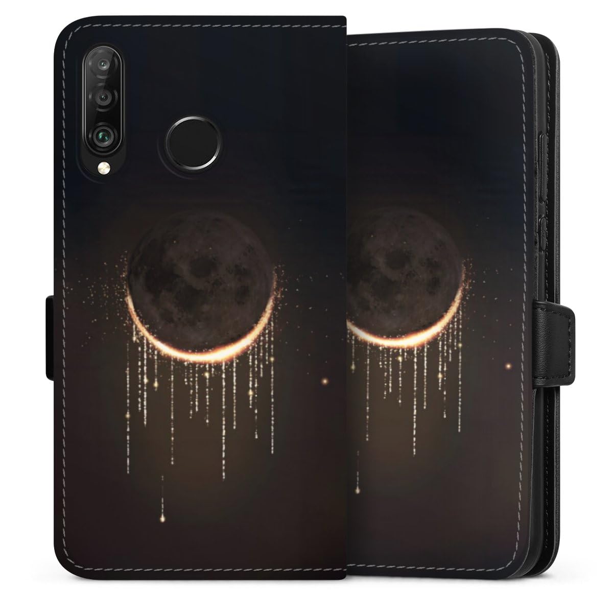 Etui Compatible avec Huawei P30 Lite XL Etui Folio Etui magnetique Lune Pleine Lune Lumière