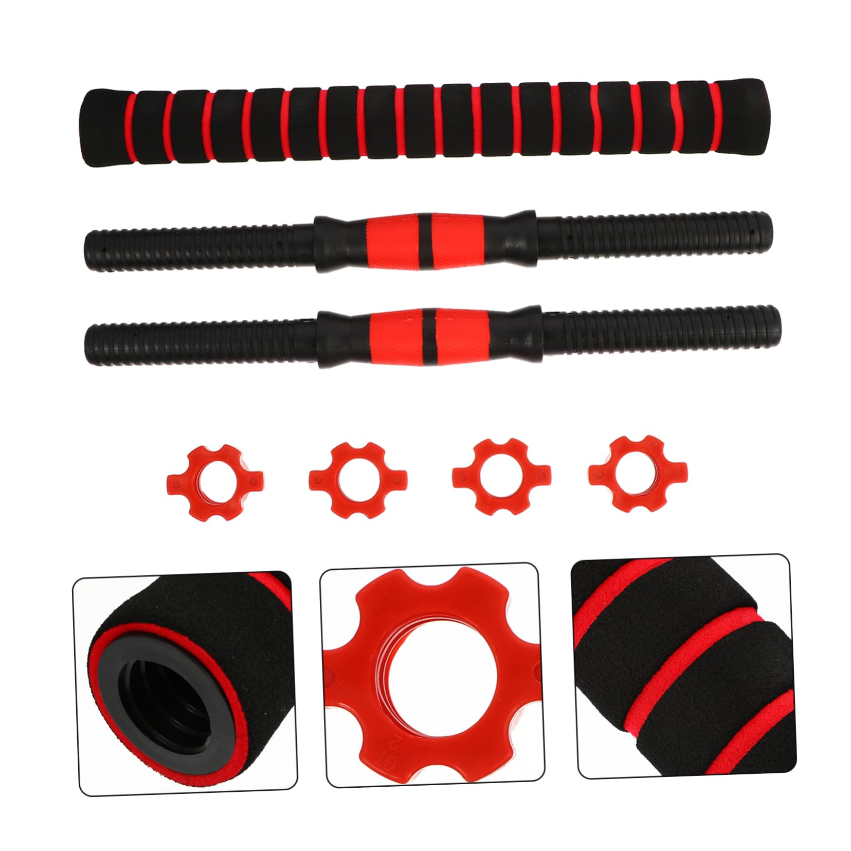 UKCOCO Set di Bilancieri Connettore in Acciaio Inox 40 Cm, Barra per Manubri Stabile e Confortevole per Allenamento Fitness Domestico e Palestra