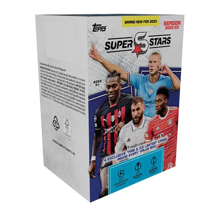 Buy Topps UEFA Superstars 22/23 - Value Box (9 packs) - 200-card