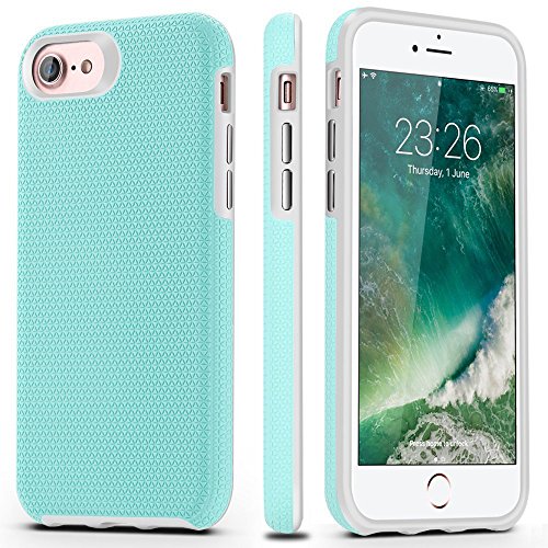 ImpactStrong Compatible with iPhone 7/8 Case, Dual Guard Protection Shock-Absorbing Scratch-Resistant Protective Cover - Soft Mint
