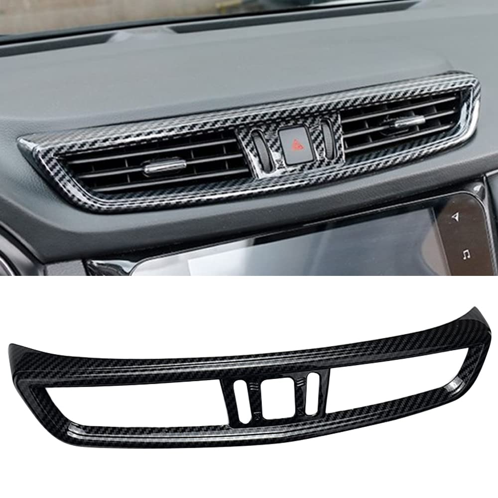 XITER ABS Center Console Air Conditioner Outlet Vent Cover Trim for Nissan Rogue 2014-2020 Rogue Sport 2017-2022 Central Control Panel Trim Sticker