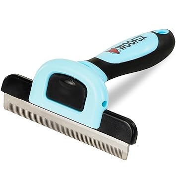 Wooflix Deshedding Comb and Grooming Tool Brush for Dogs and Cats - Removes Loose Hair, Tangles, & Mats - Reduces shedding by up to 95% - (Large) (Updated Version) - image, photos