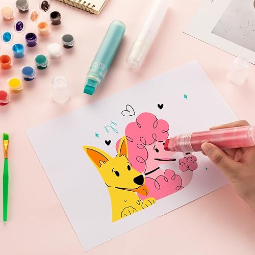 Miniatura 6 de Rotulador recargable vacío, 3 marcadores de pintura acrílica vacía, 0.591 in, bolígrafos de pintura recargables para pintura artística, suministros