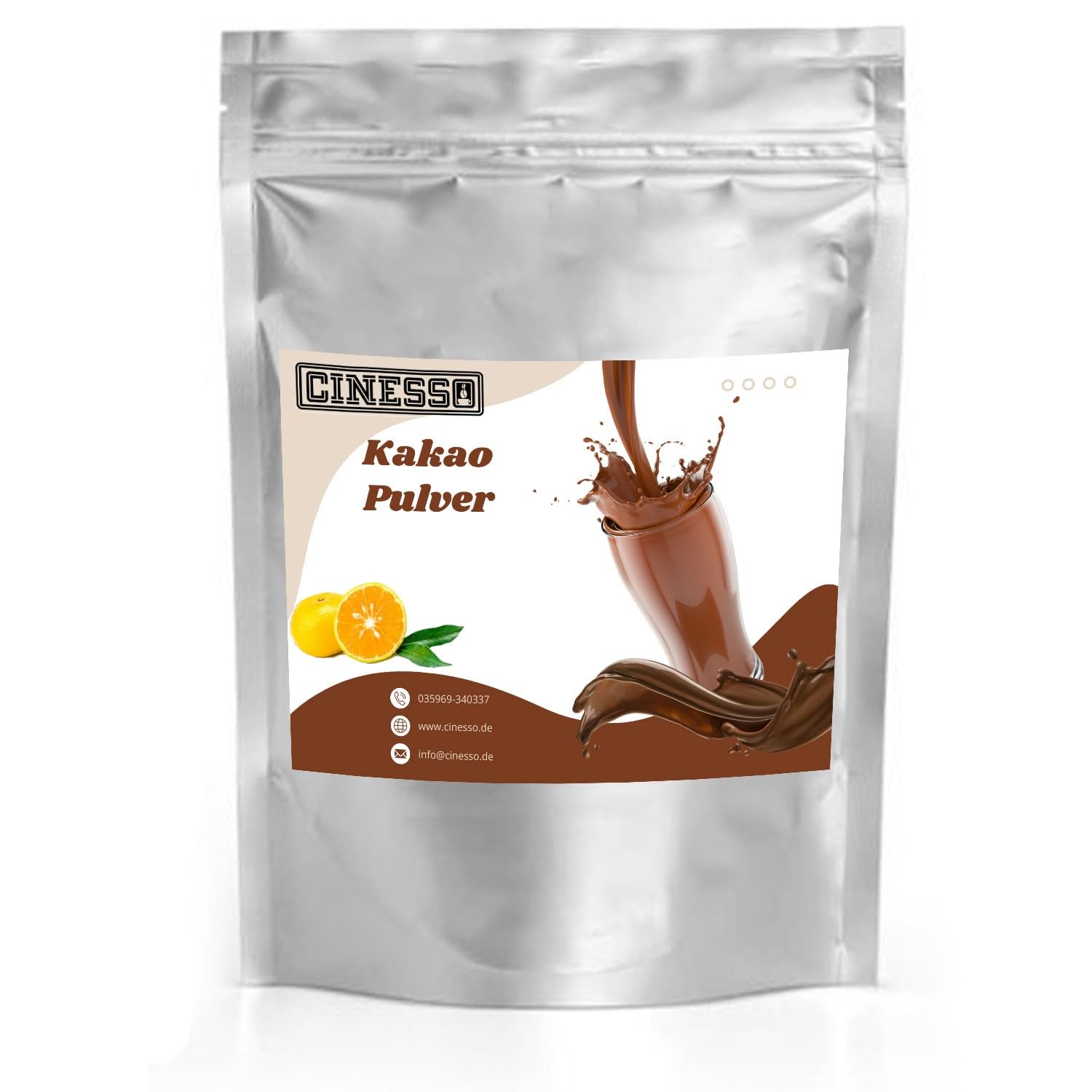 Cinesso Kakao Trinkschokolade Kakaopulver, Schokoladengetränk, Schokoladenaromen, mit natürlichen Aromen, schnelle und einfache Zubereitung, für Feierlichkeiten (10 Kg, Yuzu)