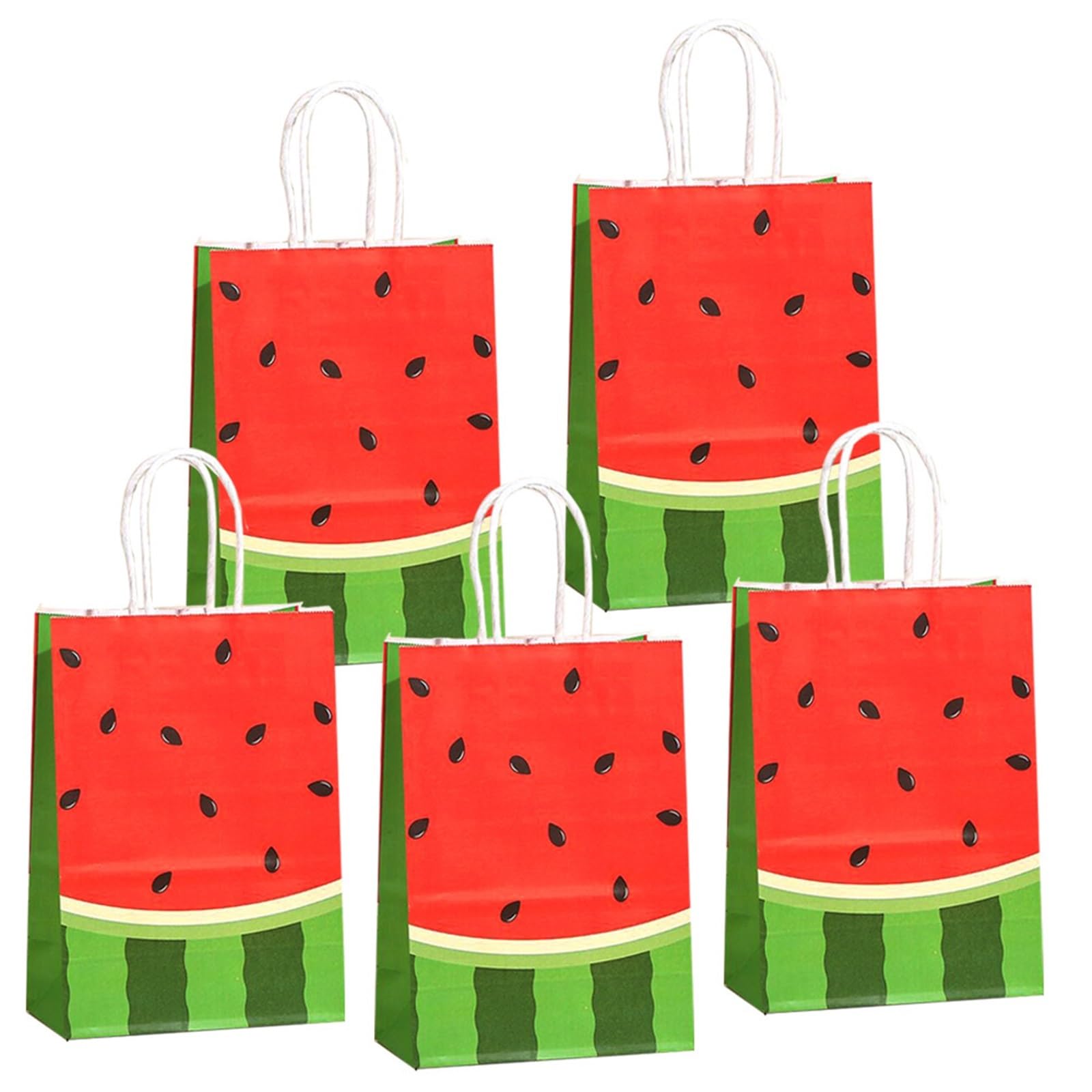 20 Stück süße Wassermelonen-Geschenktüten aus Kraftpapier für Partys