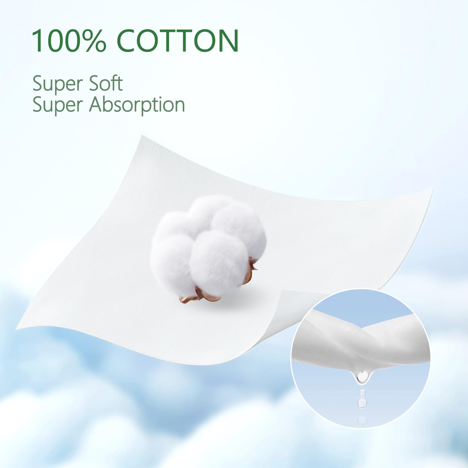 Mini Travel Wet Wipes, 100% Cotton Sensitive Pocket Size Wipes, 99% Water, Unscented, Hypoallergenic for Adults, Kids and Baby Care, Small Pack Hand & Face Wipes, 8 Pack (56 Wipes Total) — view 4
