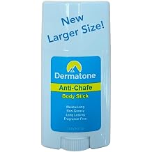 DERMATONE Anti Chafe Balm | No Chafing Stick | Larger Size | Fragrance Free, Non-Greasy | Prevent Thigh, Arm, Chest, Butt, Ball Rubbing Irritation, Daily Anti Friction, Large 1.5 oz stick
