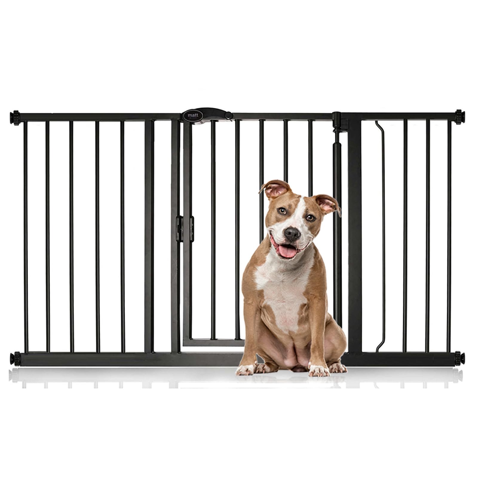 Bettacare Auto Close Pet Gate, 75cm - 82cm, Matt Black, Pressure Fit Stair Gate for Dog & Puppy, Safety Barrier for Doors Hallways and Spaces, Easy Installation — view 12