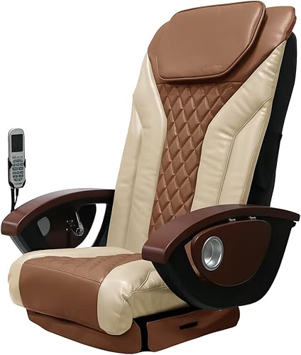 Shiatsulogic - Juego de fundas de cojín para silla de pedicura (capuchino de arena), funda para silla de masaje con vibración 16 EXR, equipo y