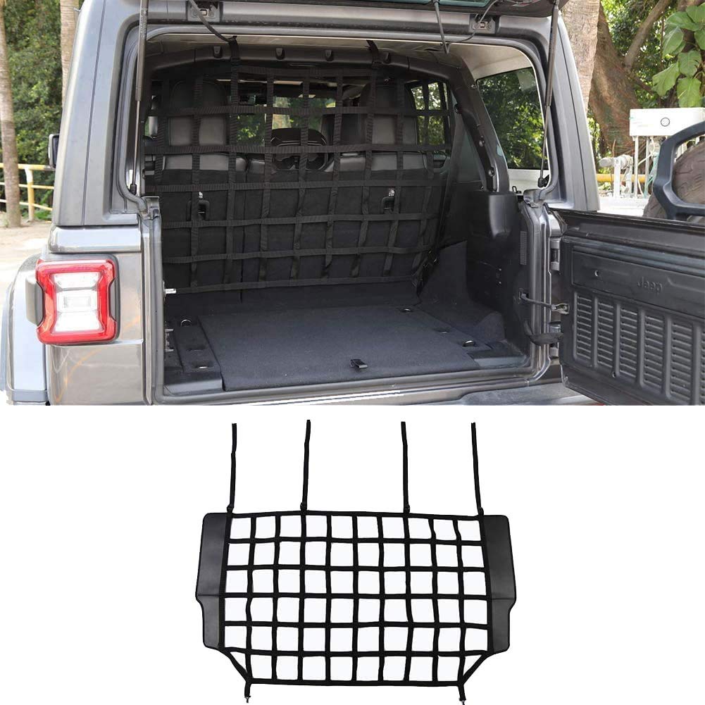 Car Trunk Isolation Net, Trunk Organizer Cargo Net Compatible with Jeep Wrangler JK and JL, JT 2007-2024