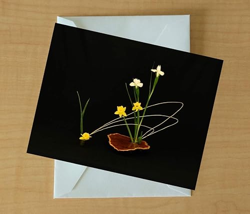 Miniatura 4 de Blank Note Cards Set, Original Art Blank Greeting Cards, Eco Friendly Notecards with Ikebana Flower Photo, Eco Friendly Recycled Paper Stationery