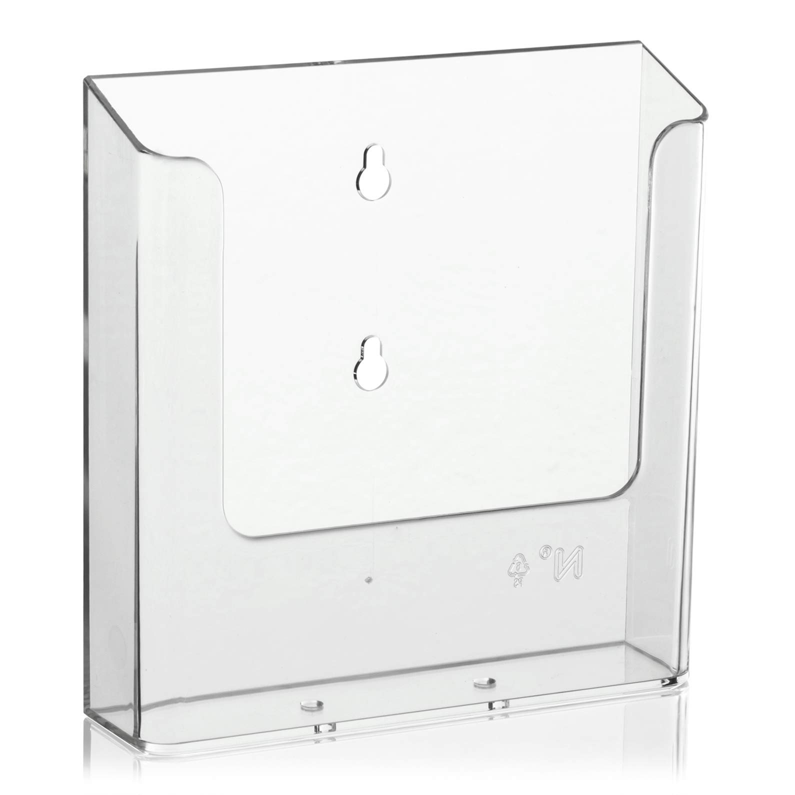 VITAdisplays® Soporte de pared para folletos DIN A5, transparente (NE-160WA)