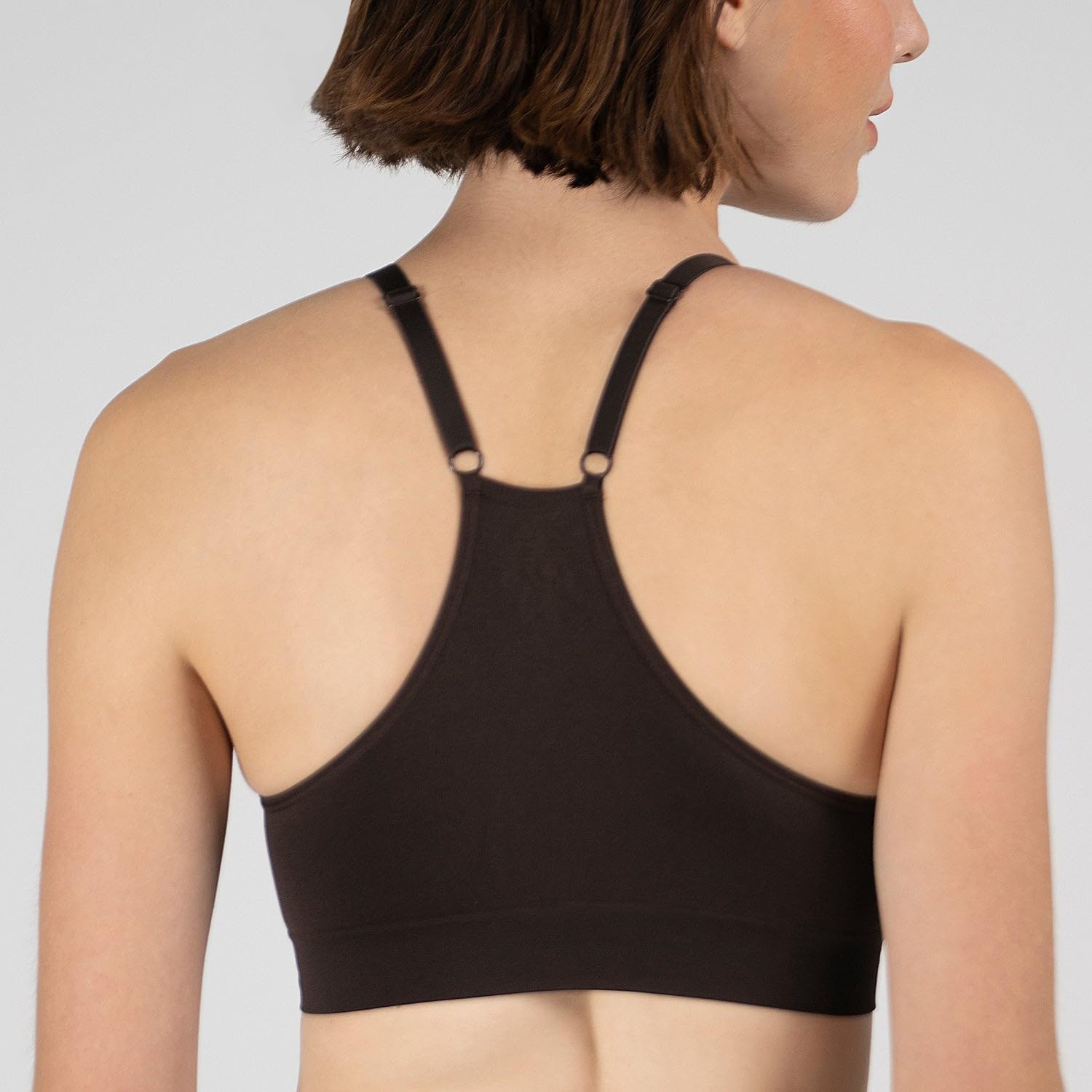 Ryka Brasier deportivo, camiseta de yoga, atlético, sostén deportivo, cuello en V sin costuras, paquete de 3