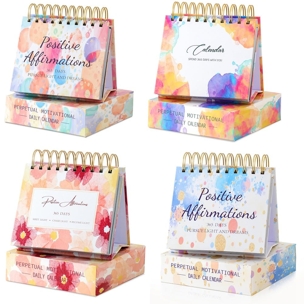 Simpls 4 Motivational Calendars - Daily 365 Calendar with Inspirational Quotes - Inspirational Gifts for Women, Easy Installation