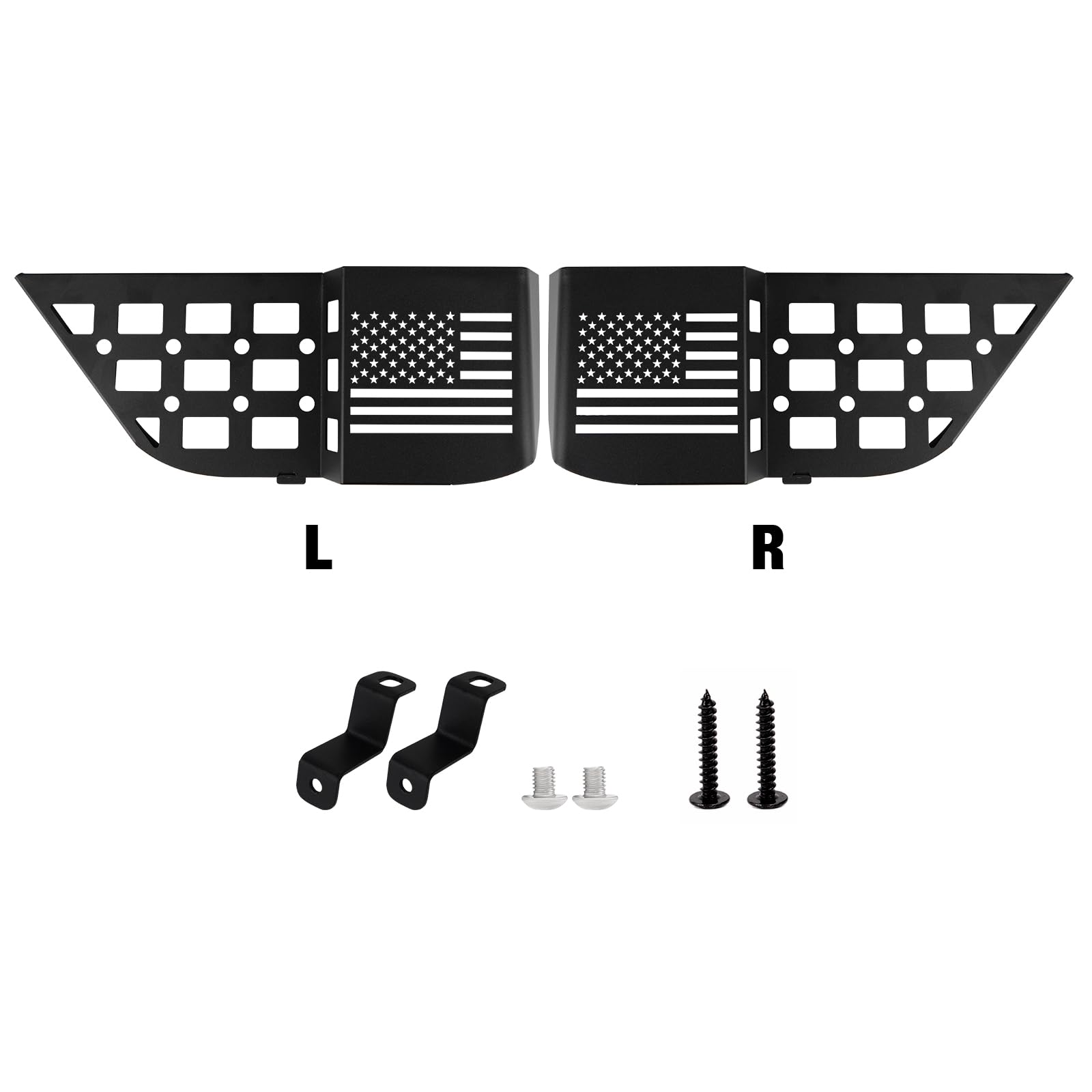 Z8 Metal Rear Door Storage Pockets Compatible with 2018-2025 Jeep Wrangler JL JLU JT Side Organizer Storage Box Replace Sagging Nets