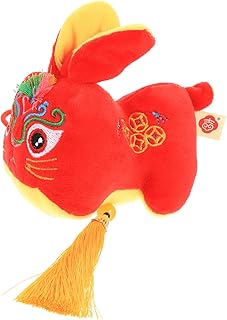 ORFOFE Carro Festivo Enfeite De Natal Árvore Pendurada Festival Shui Para Estatueta Mascote Ano Zodíaco Pelúcia Pingente Bonecos Sorte Feng Amuleto De Pelúcia Boneca Adorável Brinquedos