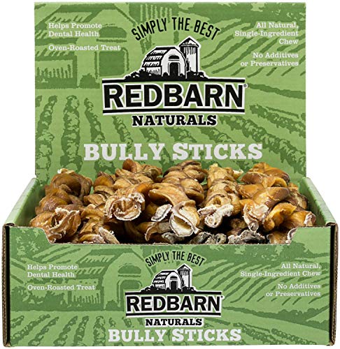 Redbarn Pet Products 12" Braided Bully Sticks for Dogs, Pack of 25