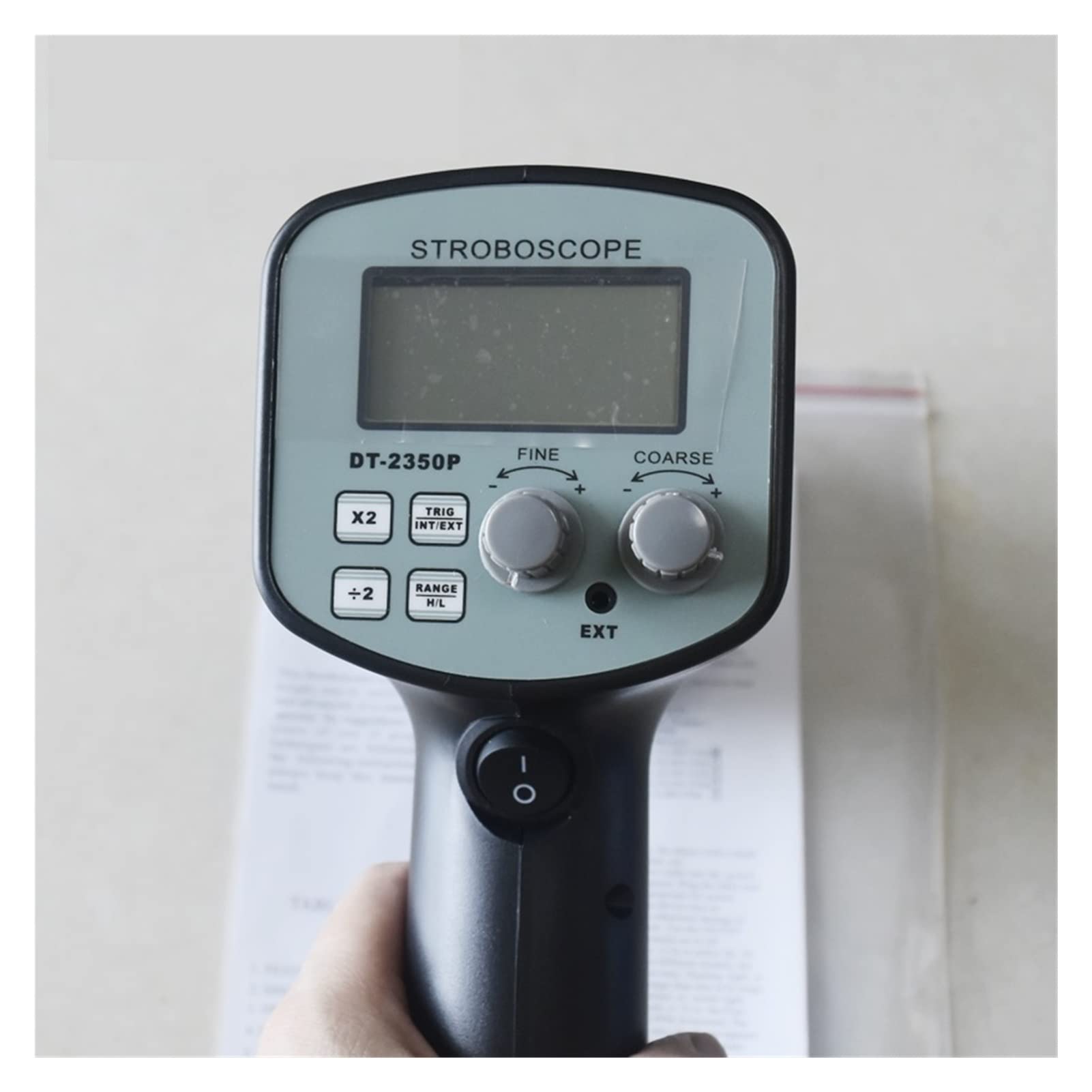Estroboscopio digital de mano DT-2350PE LED Tacómetro de estroboscópico estroboscópico Flash Fit for impresión y textil estroboscópico Analizador de flash Rango de medición de 50~2,000 Fpm