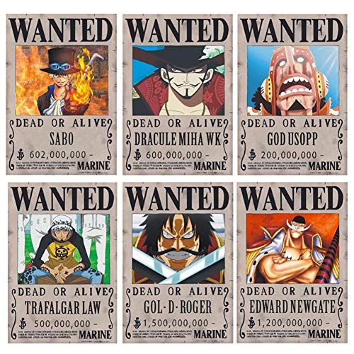 SGOT Set met 24 Anime One Piece Gezochte posters 28,5 × 19,5 cm, nieuwe editie, Luffy Zoro Boa · Hancock poster - Afbeelding 4