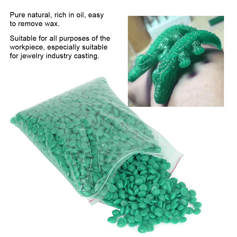 Perlina di cera cera per colata di gioielli,perle di cera per colata di gioielli per cera d'iniezione professionale (Verde)