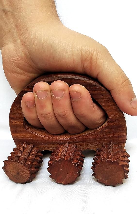 Cirise Solid Wood Back Bone Pain Relief Acupuncture Roller Massager (12.7CM X 10.1CM X 8.2CM,Brown) II Pain Stress Acuapressure Blood Pressure Control Cirise Solid Wood Back Bone Pain Relief Acupuncture Roller Massager (12.7CM X 10.1CM X 8.2CM,Brown) II Pain Stress Acuapressure Blood Pressure Control