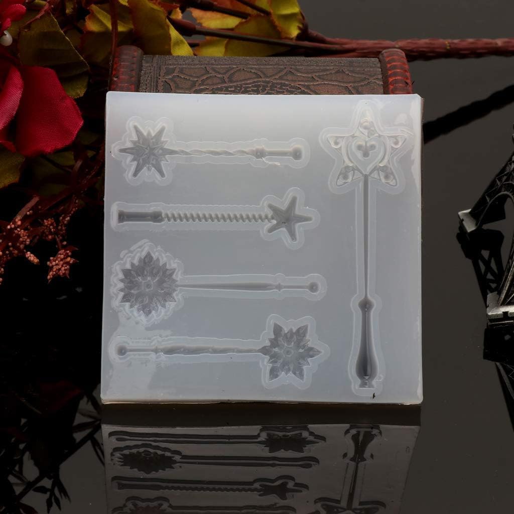 Magic Stick Fairy Wand Silicone Mold Fondant Epoxy Resin Jewelry Pendant Making Jewelry Casting Supplies