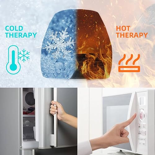 Miniatura 5 de WORLD-BIO Gorro de migraña, sombrero para aliviar el dolor de cabeza de migraña, bolsa de hielo para aliviar la tensión de la cabeza, gorra fría