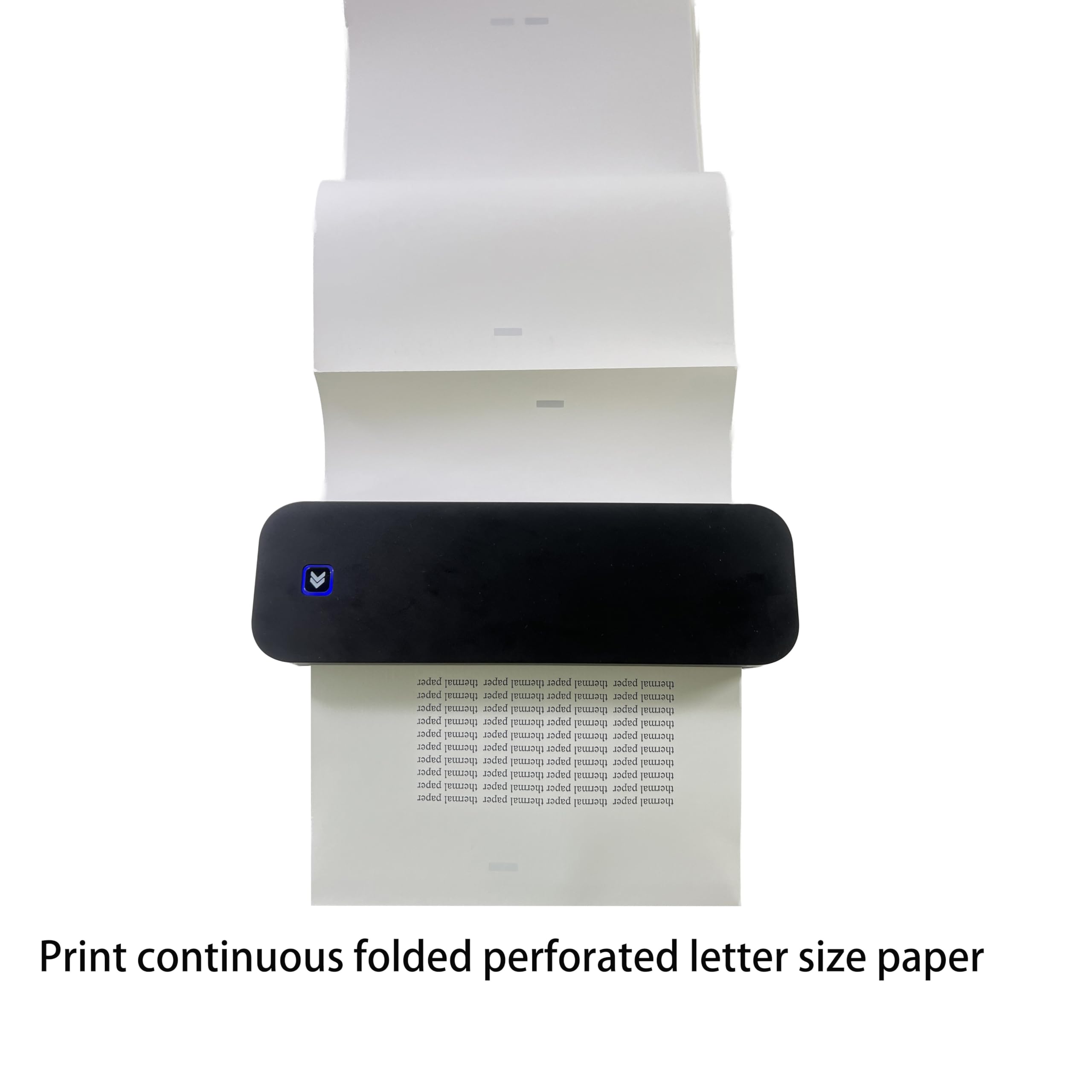 200 páginas, papel para impresora térmica de 8,5 x 11, carta, plegado, continuo, perforado, 3 pruebas, no secado rápido para bolígrafo, sin BPA. Para IOOIOO, Peripage, Munbyn, Jadens, Hprt, Phomemo...
