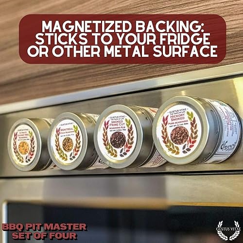 Miniatura 9 de BBQ Pit Master Collection | 4 condimentos gourmet y condimentos para especias | Todo natural | Sin OMG | De origen sostenible | Lote pequeño | Latas