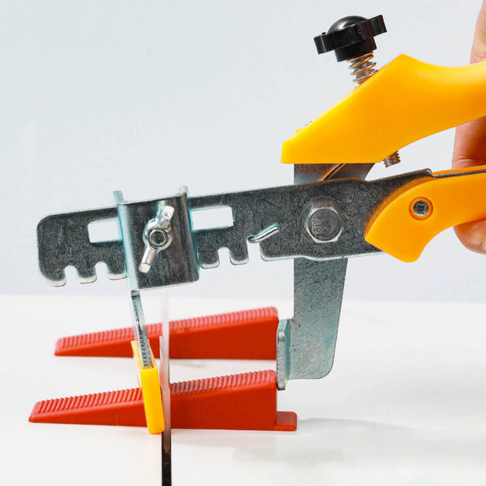 Kit di livellamento per piastrelle, 300 pezzi, installazione precisa a parete e pavimento, distanziatori da 1,0 mm, base trasparente