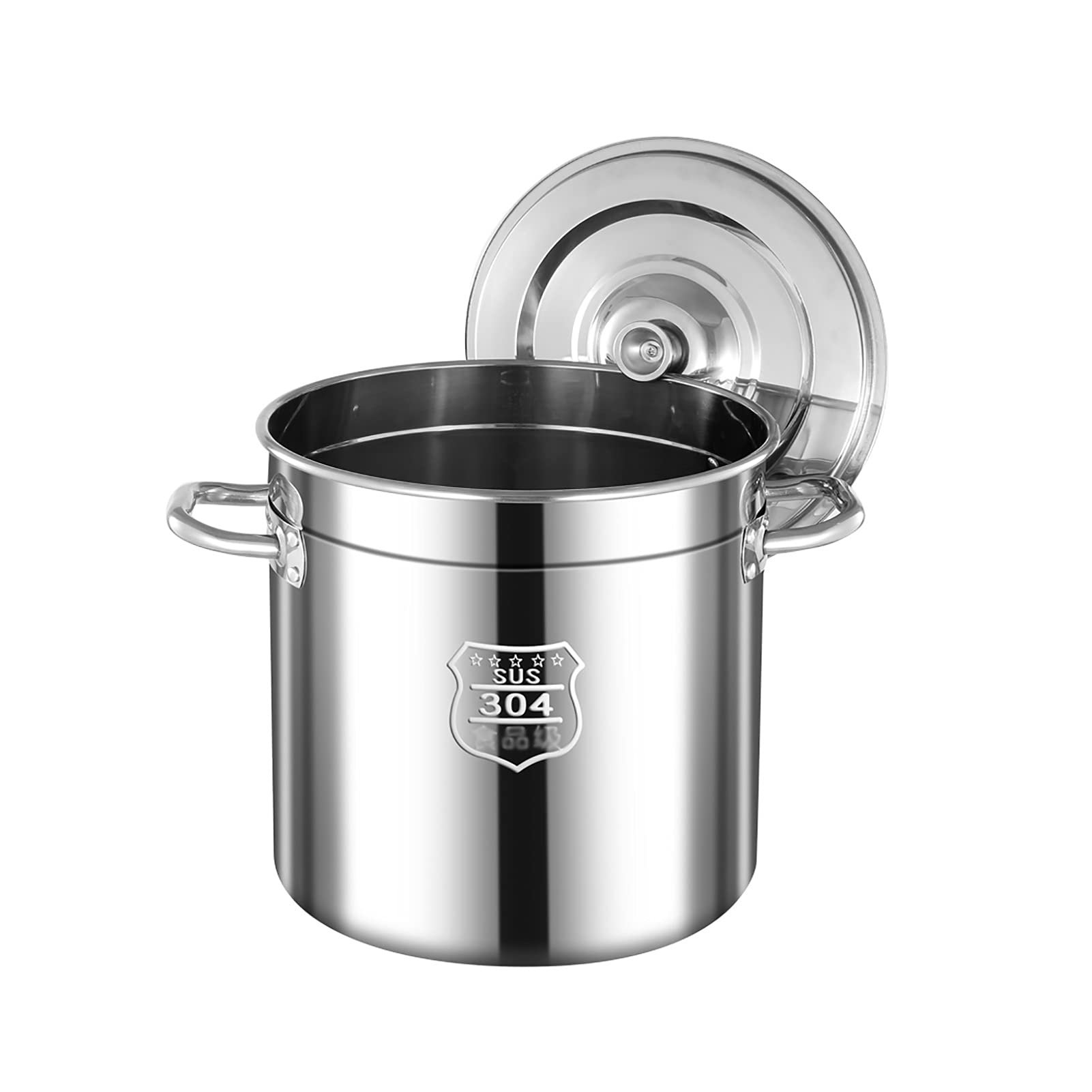 WOTZOV Airtight Fermentation Barrel 304 Stainless Steel Milk Transport Can Wine Pail Bucket Water Jug Liquid Storage Tank Rice Cereal Grain Coffee Bean Canister/Siliver / 48L,Siliver，Siliver 48L