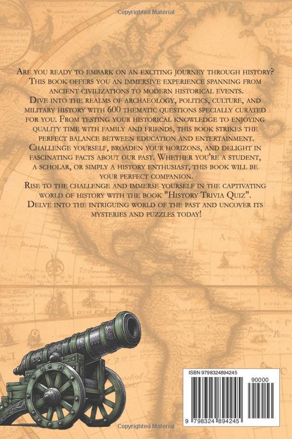 History Trivia Quiz: 600 Thematic Questions and Answers from Ancient Times to the Modern Era. Activity Book for Adults and Family Game. - Image 2