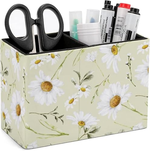 Niapessel Soporte para lápices para escritorio, soporte para bolígrafos Daisy Flowe, organizador de escritorio, organizador de lápices, soporte para